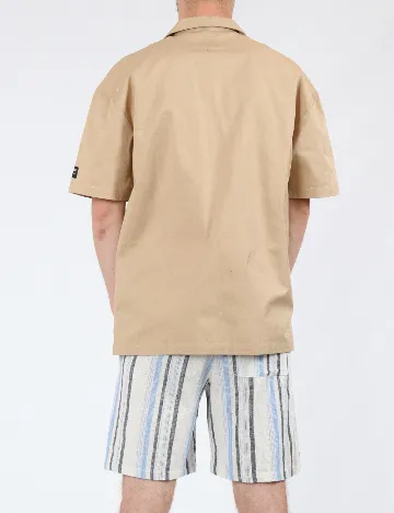Pantaloni scurti Bershka, ecru Alb