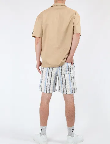 Pantaloni scurti Bershka, ecru Alb
