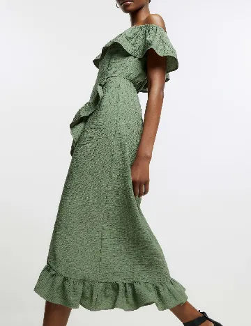 Rochie medie River Island, verde