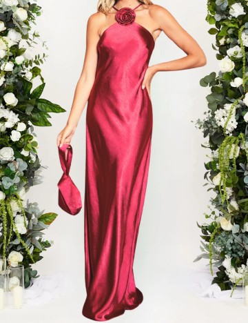 Rochie lunga Style Cheat, roz