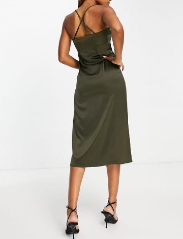 Rochie medie Lola May, kaki