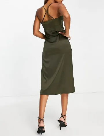 Rochie medie Lola May, kaki