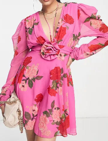 Rochie scurta ASOS, roz Roz