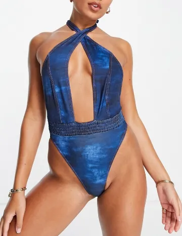 Costum de baie ASOS, albastru Albastru