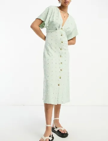 Rochie medie ASOS, verde Verde