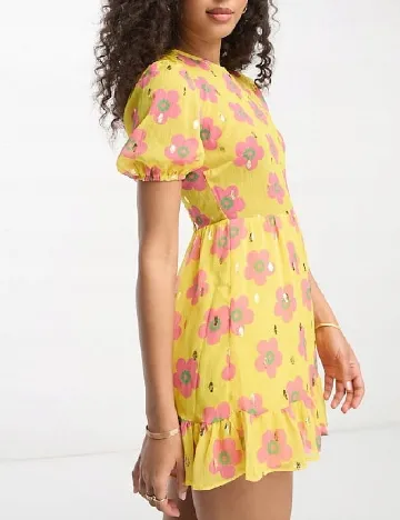 Rochie scurta Never Fully Dressed, galben
