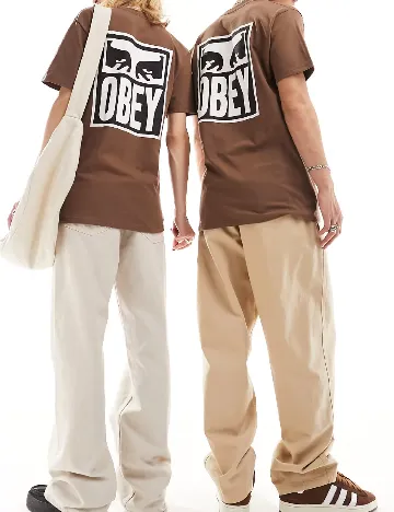 Tricou Obey, maro Maro