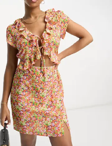 Rochie scurta ASOS, floral print Floral print