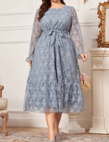 Rochie medie SHEIN CURVE, albastru