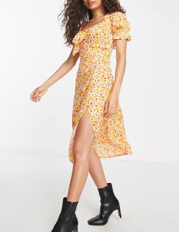 Rochie medie Influence, portocaliu
