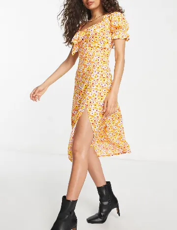 Rochie medie Influence, portocaliu Portocaliu