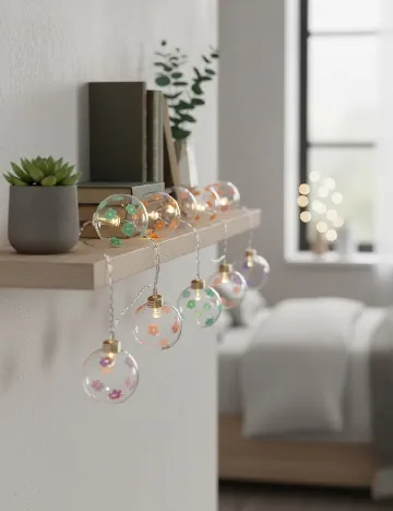 Ghirlanda luminoasa ACTION, transparent Alb