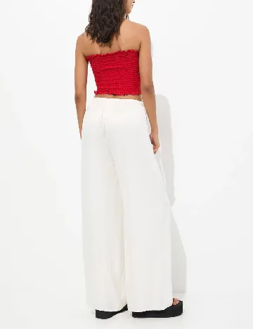 Pantaloni Pull&Bear, alb Alb