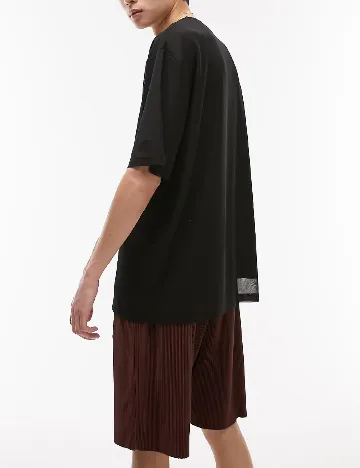 Tricou Oversize Topman, negru Negru