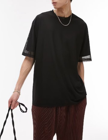 Tricou Oversize Topman, negru