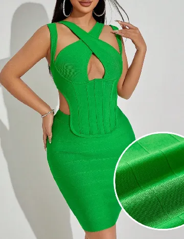 Rochie scurta SHEIN, verde