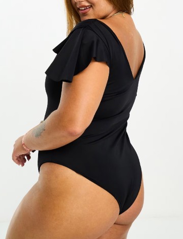 Costum de baie ASOS Curve, negru