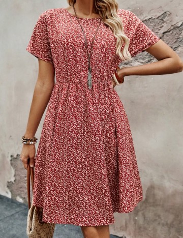Rochie scurta Emery Rose, rosu