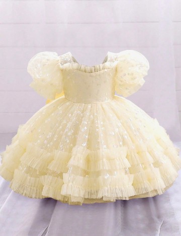 Rochie Shein Kids, galben deschis
