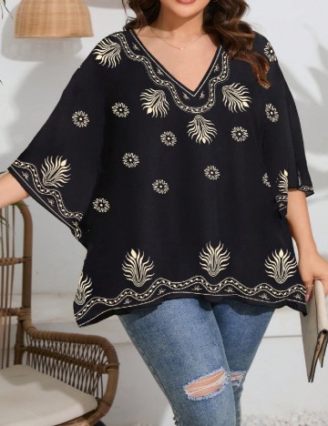 Bluza SHEIN CURVE, negru