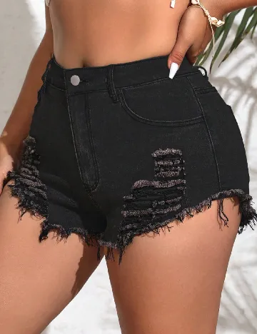 Pantaloni scurti SHEIN CURVE, negru