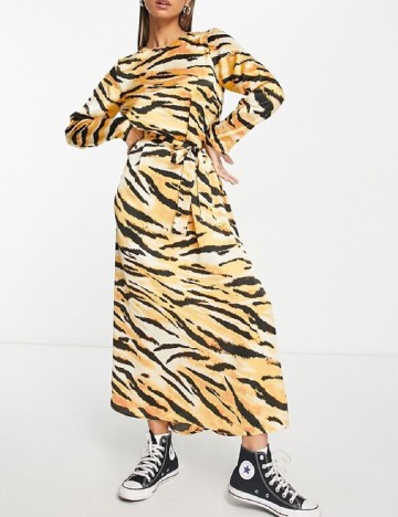 Rochie lunga Pieces, portocaliu