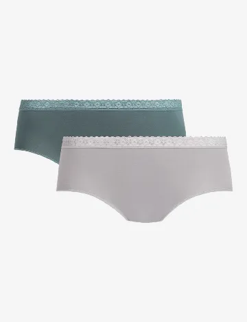 Set chiloti 2 perechi Sensabelle, verde/gri Verde