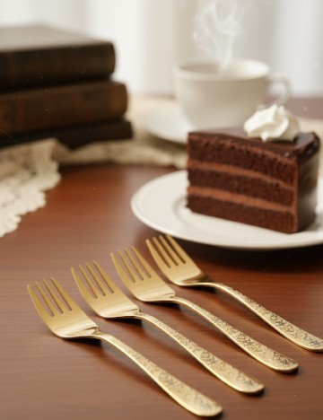 Set furculite pentru desert 6 bucati Zd Trading, auriu