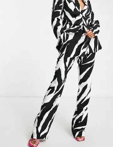 Pantaloni 4TH&Reckless, alb/negru Negru