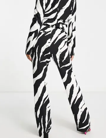 Pantaloni 4TH&Reckless, alb/negru Negru