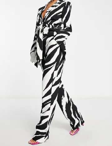 Pantaloni 4TH&Reckless, alb/negru Negru