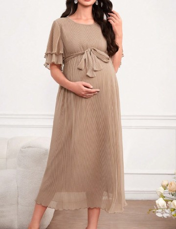 Rochie lunga SHEIN Maternity, maro