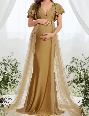 Rochie lunga SHEIN Maternity, maro Maro