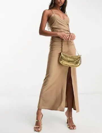 Rochie lunga AX Paris, maro