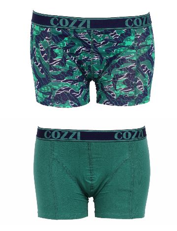 Boxeri 2 perechi Cozzi, verde