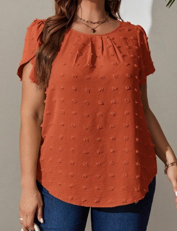 Tricou Emery Rose Curve, portocaliu inchis