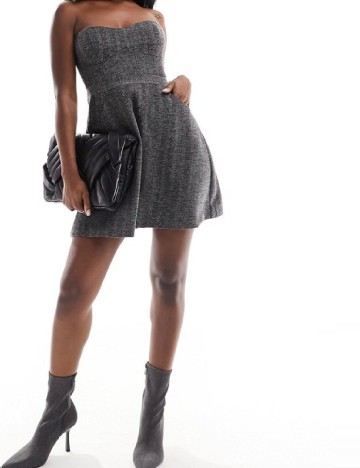 Rochie scurta ASOS, gri