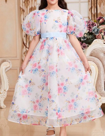 Rochie lunga Shein Kids, alb