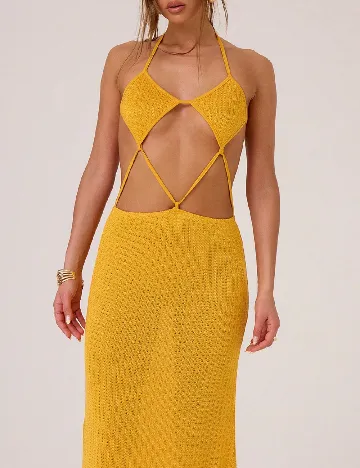 Rochie lunga Musera, galben