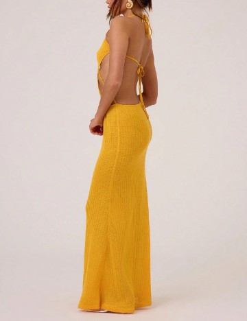 Rochie lunga Musera, galben