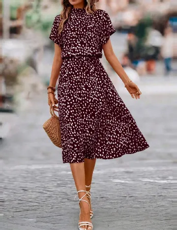 Rochie medie SHEIN, grena
