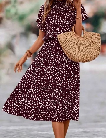 Rochie medie SHEIN, grena