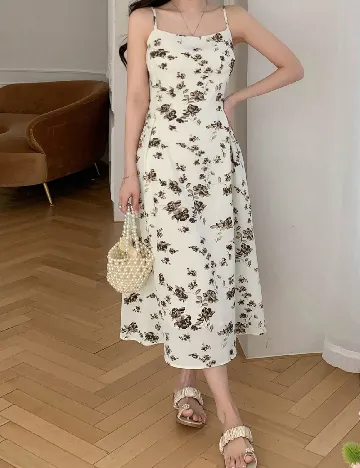 Rochie lunga Dazy, floral Floral print