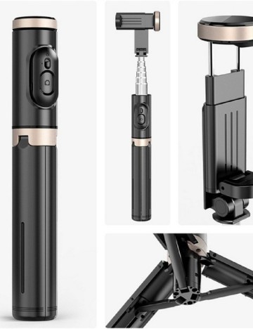 Selfie Stick Bluetooth LAB 31, negru