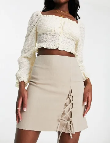 Fusta Miss Selfridge, bej