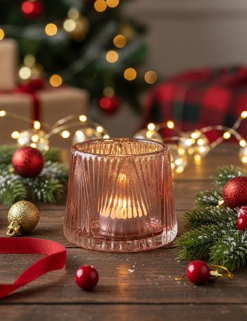 Suport lumanare, roz