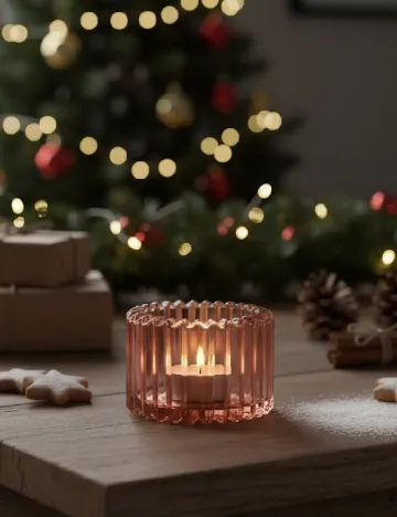 Suport lumanare Home Accents, roz Roz