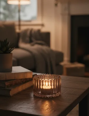 Suport lumanare Home Accents, gri Gri