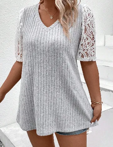 Tricou SHEIN CURVE, gri