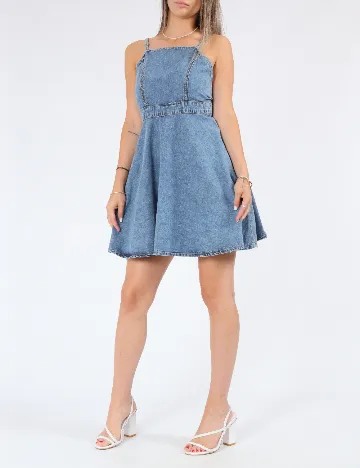 Rochie scurta Don t think twice, albastru Albastru